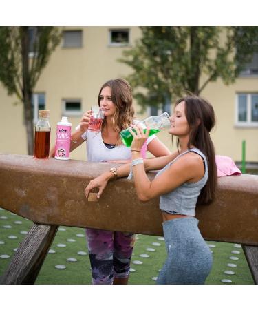 Buy Gymqueen Zero Drink Raspberry Limette 1000ml - Low-Calorie Sugar-Free Beverage Concentrate with B-Vitamins & Carnitine | Refreshing Raspberry-Lime Syrup - Buy Online on GoSupps.com