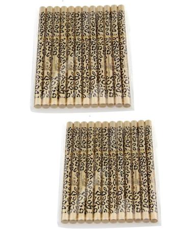 FOMIYES 2pcs Set 12pcs Waterproof Eyebrow Pen Eyebrow Pencil Brush Iron Tube Leopard Print Eyeliner 1 count (Pack of 1) As Shownx2pcs - Buy Online on GoSupps.com