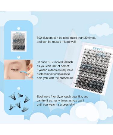300 Pcs C-Mix Lash Clusters 20D+40D+50D | DIY Lash Extension Kit | Easy to Apply for Natural Volume Look - Buy Online on GoSupps.com