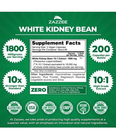 Zazzee Herbal Slimming Bundle | Extra Strength White Kidney Bean Extract and EGCG Green Tea Extract Capsules | Non-GMO Vegan & ISO Lab Tested - Buy Online on GoSupps.com