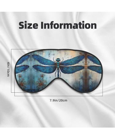 Art Blue Dragonfly Print Unisex Sleep Eye Mask - Soft Comfort Eye Shade for Travel Yoga & Shift Work - Black - Buy Online on GoSupps.com