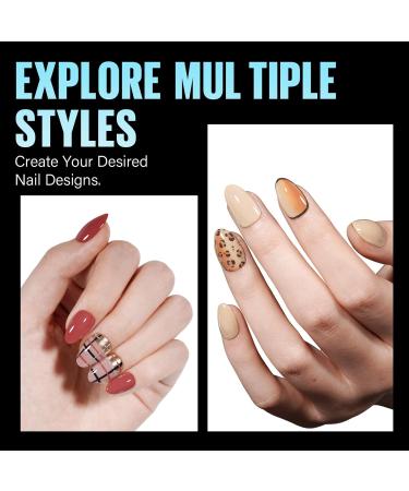 TOMICCA Short Almond Nail Tips - 240Pcs Half Matte Soft Gel & Acrylic Pre-Shaped Full Cover Nails for Nail Extensions - 12 Sizes Available - Buy Online on GoSupps.com
