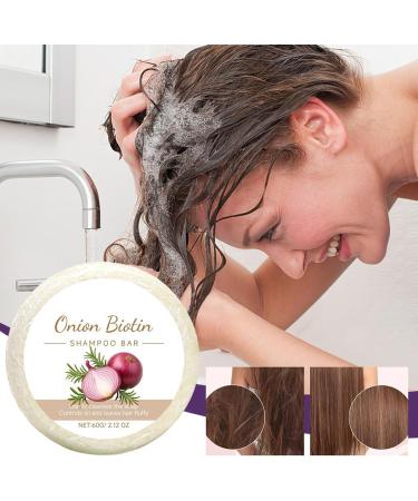  G n rique Onion Biotin Shampoo Bar - 60g Onion Rosemary Shampoo Soap Nourishing Purifying Onion Biotin Shampoos Soap For Hair Growth Moisturizing Onions Shampoo Rosemary Hair Soaps Barr - Buy Online on GoSupps.com