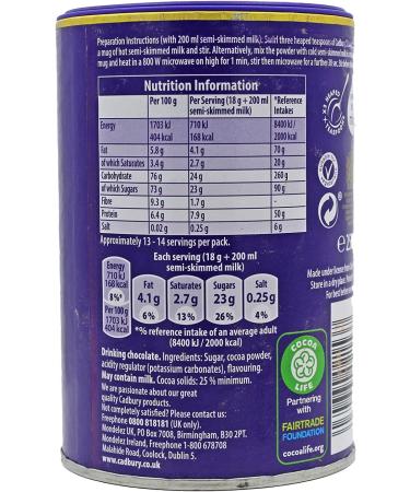 Cadburys Original Drinking Hot Chocolate 250g - Pack of 3 - Buy Online on GoSupps.com