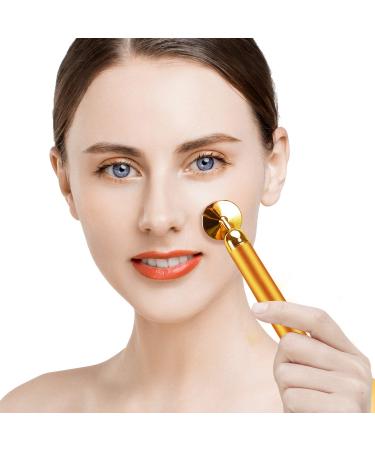 3-IN-1 Electric Jade Roller & 3D Facial Massager - Gold | Best International Shipping - Buy Online on GoSupps.com