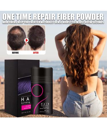 Hair Thickening Fibers 0.4 Oz Hair Building Fiber Thickening Hair Fiber Powder for Women and Men Natural Black - Buy Online on GoSupps.com