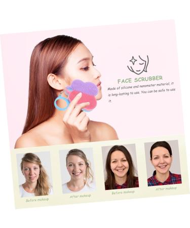 FRCOLOR Face Cleansing Brush Exfoliator Silicone Exfoliating Face Scrubber Portable Face Brush Sensitive Skin Soft Brush Facial Face Silicone Scrubber Face Exfoliator Nano Bath Brush Pores 7x7cm As Shown - Buy Online on GoSupps.com