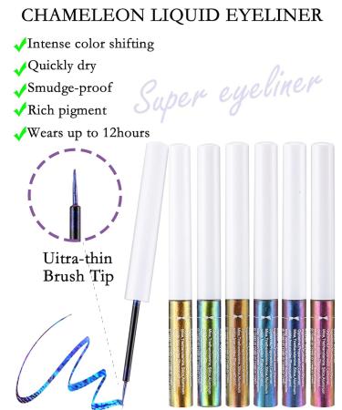 Chameleon Glitter Eyeliner Liquid - Blue Purple Metallic Shimmer Eye Liner Pen - Buy Online on GoSupps.com