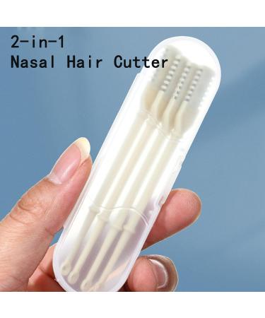 2024 Upgrade 2-in-1 Nasal Hair Cutter & Ear Picker - Portable 360 Nose Hair Trimmer for Men & Women - Double Sided Design (Beige) | International Shipping - Buy Online on GoSupps.com