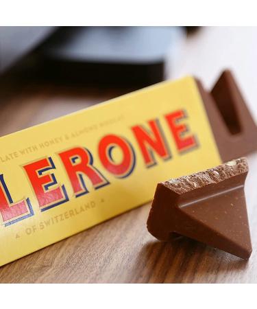 Toblerone Swiss Milk Chocolate Candy Bars with Honey & Almond Nougat - 20 Bars (3.52 oz each) - Buy Online on GoSupps.com