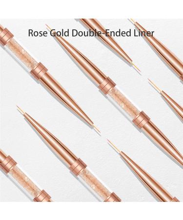 6pcs Professional Nails Art Brushes Set Double Ended Nail Striping Brush Thin Brushes For Gel Polish Pen Dotting Tool Drawing Small Details - Buy Online on GoSupps.com