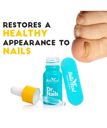 Belle Azul Dr. Nails Anti-Fungal Treatment - 10 ml Nail Polish with Organic Argan & Tea Tree Oil - Strengthen & Protect Your Nails - Made in Spain - Buy Online on GoSupps.com