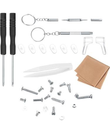 Complete 500-Part Glasses Repair Set with Nasal Cushions Micro Screwdrivers & Tweezers - Perfect for Sunglasses Glasses & Watch Repair - Buy Online on GoSupps.com