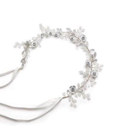 SWEETV Silver Crystal Wedding Headband for Bride & Flower Girl - Bridal Hair Accessories - Buy Online on GoSupps.com