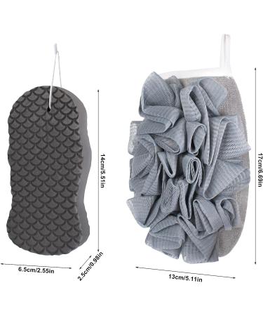 Exfoliating Sponge and Gloves Set for Shower - Soft Body Scrubber for Men, Women, Adults, and Children - Reusable Dead Skin Remover - Buy Online on GoSupps.com