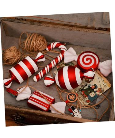 Zerodeko 1pc Christmas Candy Decoration christmas tree Cosmetics candy decorate Xmas Adornment outdoor christmas decorations decor Ornament pendant pvc set red Christmas household Red 15X6X6CM - Buy Online on GoSupps.com