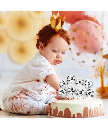 40 Pieces Disco Ball Cupcake Toppers Silver Disco Ball Cake Toppers Disco Ball Centerpiece Decor 70s Disco Theme Cake Decoration for Birthday Disco Theme 70s Party (1.18'') - Buy Online on GoSupps.com
