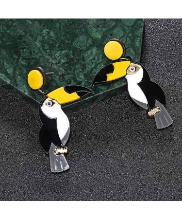 Feyley Colorful Acrylic Parrot Earrings for Women - Trendy Fashion Jewelry Gift - Buy Online on GoSupps.com