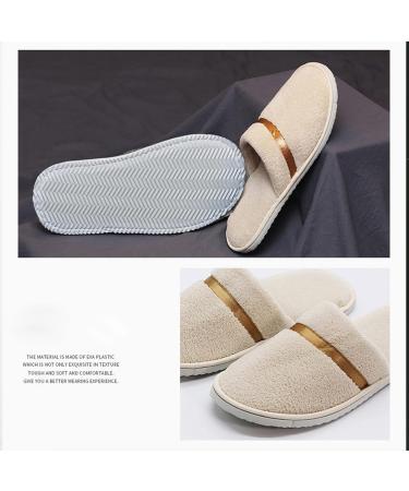 10 Pairs of Fluffy Disposable Hotel House Shoes for Adults - Closed Tip Spa Slippers Perfect for Men & Women - 11.4x4.5 Inches - Comfortable & Stylish - Buy Online on GoSupps.com