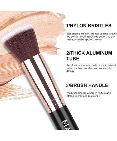 Doryum Foundation Brush Flat Top Kabuki Makeup Brush Powder Makeup Brush Soft Multipurpose Blush Brush Makeup Tools for Buffing Stippling Concealer - Buy Online on GoSupps.com