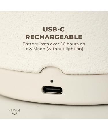 Waterless Nebulizing Essential Oil Diffuser - Battery & USB Rechargeable | Portable Aromatherapy Diffuser for Large Rooms | Model Cove (Ceramic Cream - Buy Online on GoSupps.com