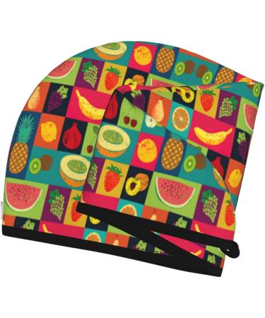 Art Style Fruit Coral Velvet Hair Cap | Quick-Dry Towel Wrap for Men & Women | Travel & Home Use - Buy Online on GoSupps.com