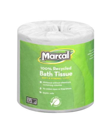 Marcal MRC6079 2-Ply White Bath Tissue - 100% Recycled - 336 Sheets Per Roll - Green Seal Certified - 48 Rolls - Buy Online on GoSupps.com