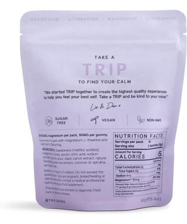 TRIP Magnesium Gummies Wild Berry 5400mg Magnesium Citrate per Pack 90mg x 60 Gummies Highly Absorbable Electrolyte Balance Plant-Powered Sugar-Free & 3rd Party Tested - Buy Online on GoSupps.com