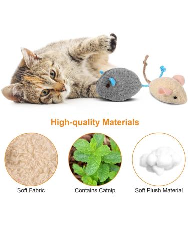 Chef Vinny 9 Pcs Cat Mouse Toys Catnip Cat Toys Chew Toys for Cat Soft Plush Catnip Cat Toys Mice Toys with String Tails Interactive Play for Cat Puppy Kitty Kitten - Buy Online on GoSupps.com