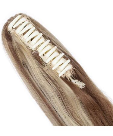 Sego Ponytail Extension - Heat-Resistant Hair Piece with Butterfly Clip - Light Brown & Ash Blond - 26 (66cm) 150g Braid - Buy Online on GoSupps.com
