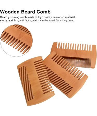 Doublesided beard comb avoid static wide teeth wooden beard comb portable size for all hair types - Buy Online on GoSupps.com