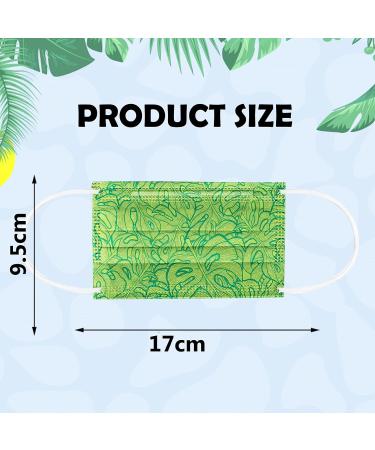 50PC Adults Leaves Pattern 3 Ply Disposable_Face_Mask Breathable Elastic Earloops for Men Women Daliy Use - Buy Online on GoSupps.com