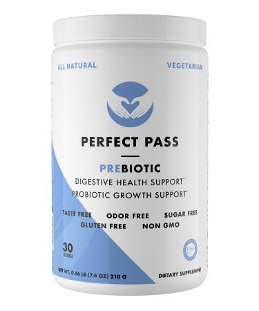 Perfect Pass Prebiotic PHGG Partially Hydrolyzed Guar Gum 210g Powder - 100% Natural Gluten Free Non GMO - Certified Kosher Vegetarian Sugar Free