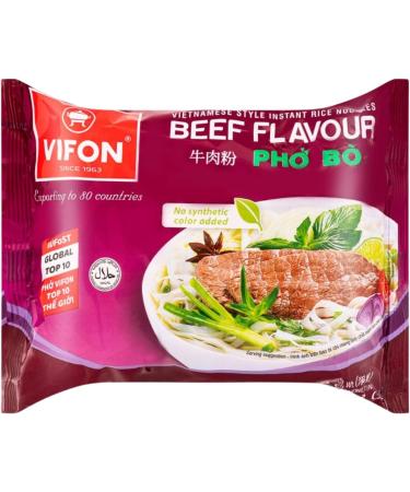 Vifon Vietnamese Style Instant Rice Noodles Beef & Chicken Flavour (Pho Bo & Pho Ga) 60g (Pack of 20) - Buy Online on GoSupps.com