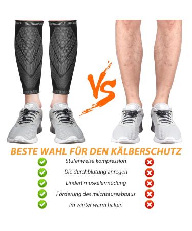 Wade Bandage Compression Calf Support - 2 Pack Calf Sleeves for Pain Relief & Recovery for Men & Women - Ideal for Training Cycling & Running (Black Size M) - Buy Online on GoSupps.com