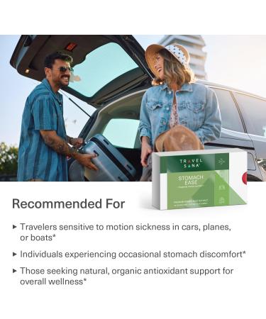 TRAVELSANA Organic Ginger Supplement | 18 mg Gingerols | 2,000 mg Raw Ginger Root Powder Eq. | 10:1 Extract | Supports Stomach Comfort* & Motion-Related Nausea* | Travel Essentials | 30 Veg Capsules - Buy Online on GoSupps.com