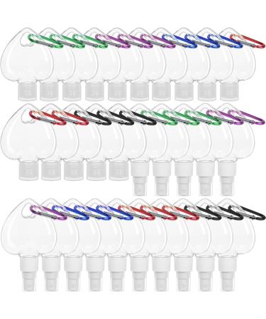Lensarku Mini Hand Disinfectant Travel Bottles - 50ml Leakproof Plastic Containers with Key Rings - 30 Pack Refillable Solution for Portable Hygiene - Buy Online on GoSupps.com