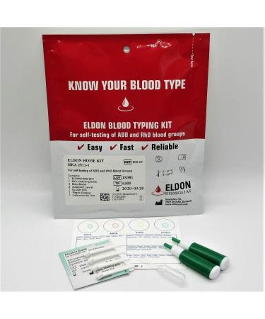 Blood Type Kit - 2 Pack with Eldoncard, Lancet, Gauze, Alcohol Wipe, Micropipette - Buy Online on GoSupps.com