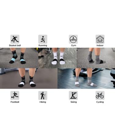 NEENCA Medical Compression Socks - Ankle Support for Injury Recovery & Pain Relief | 20-30mmHg Large Black Blue - International Shipping Available - Buy Online on GoSupps.com