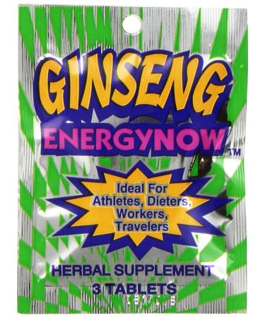 Energy Now Ginseng Herbal Supplement 36 Packs 3 Count (Pack of 36)