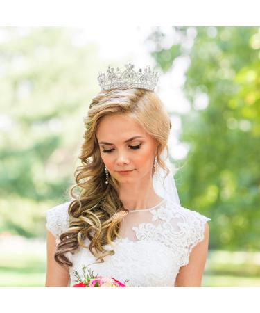 Makone Crystal Queen Crown for Women - Wedding, Prom, Bridal Party, Halloween Costume - Buy Online on GoSupps.com