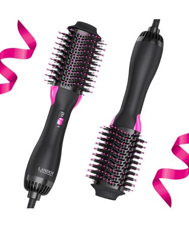 Hair Dryer Brush Blow Dryer Brush in One: Plus 2.0 One-Step Hot Air Stylers and Volumizer - Lightweight Hairdryer - 4 in 1 Hot Air Brush for Drying Straightening Curling Volumizing Hair Black