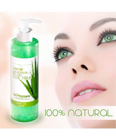 Le Pommiere Bio Gel Aloe Vera 250ml - 100% Pure Natural Moisture Cream for Sunburn Repair Soothing Shaved Skin & Insect Bites - Ideal for Face & Body - Buy Online on GoSupps.com