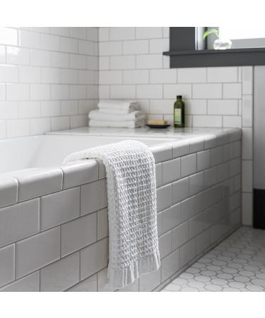 ONSEN Waffle Weave 100% Supima Cotton Bath Towel Set - Soft & Durable White Towels - Buy Online on GoSupps.com