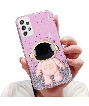 Tivenfezk nadoli for Samsung Galaxy A52 4G/5G/A52S astronaut Hidden Stand Shell cartoon glittering stands soft silicone bling samsung galaxy a52 4g/5g/a52s pink