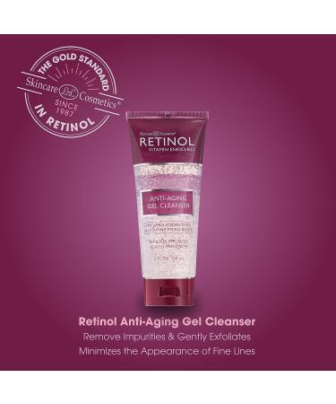 Retinol Anti-Aging Gel Cleanser with Vitamin A & E - Exfoliates and Cleanses Pores for Soft, Smooth Skin - Buy Online on GoSupps.com
