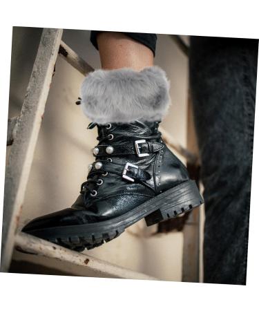 Buy Besportble 2 Pair Fur Boot Covers for Women | Warm Ankle Boot Cuffs & Leg Gums for Winter - Buy Online on GoSupps.com