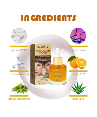 Pedia Advanced Collagen Boost Anti-Aging Serum - 30ml | Deep Hydration & Brightening Vitamin C for All Skin Types - Buy Online on GoSupps.com