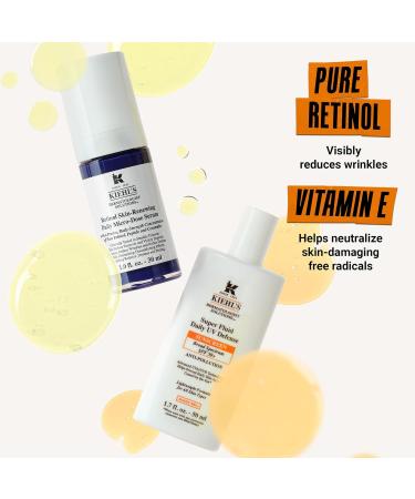 Kiehl's Day-To-Night Derm Duo Skincare Set - Full Size SPF 50+ Sunscreen &amp; Retinol Serum | Anti-Aging UVA/UVB Protection Ships Internationally - Buy Online on GoSupps.com