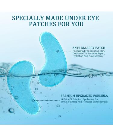 Under Eye Patches for Dark Circles & Puffiness - Hydrating Treatment with Hyaluronic Acid & Collagen (30 Pcs - Buy Online on GoSupps.com